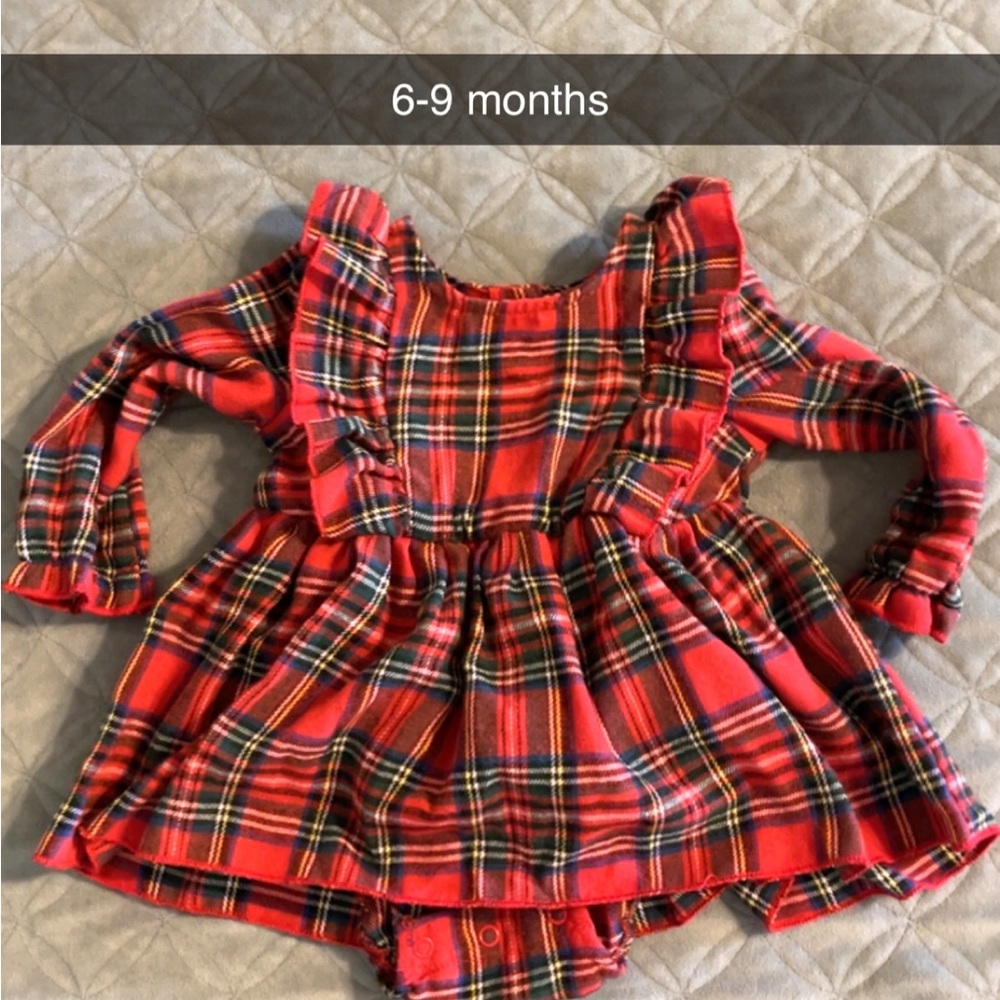 Plaid Ruffle Baby Dress